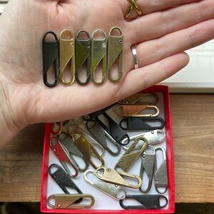 Mixed Metal and Rainbow Colored Keychain Clips and  Zipper Pulls